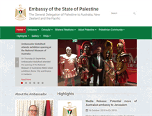 Tablet Screenshot of palestine-australia.com